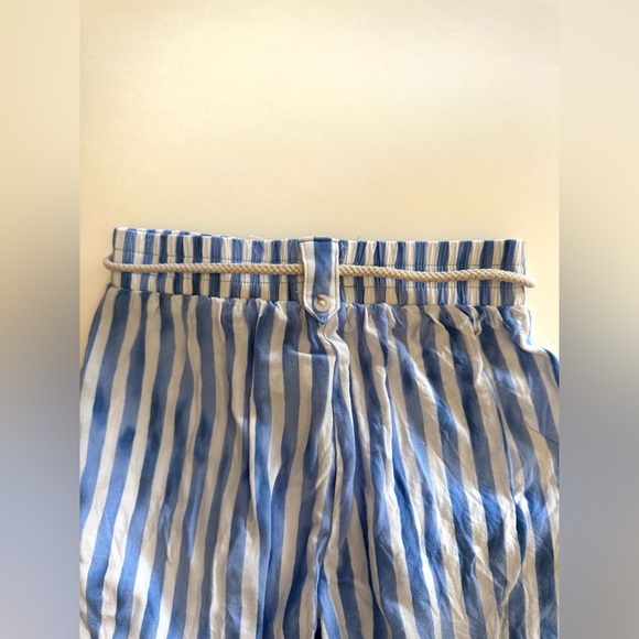 btween Girls Light Blue and White Striped Wide Leg Pants - Picture 5 of 7